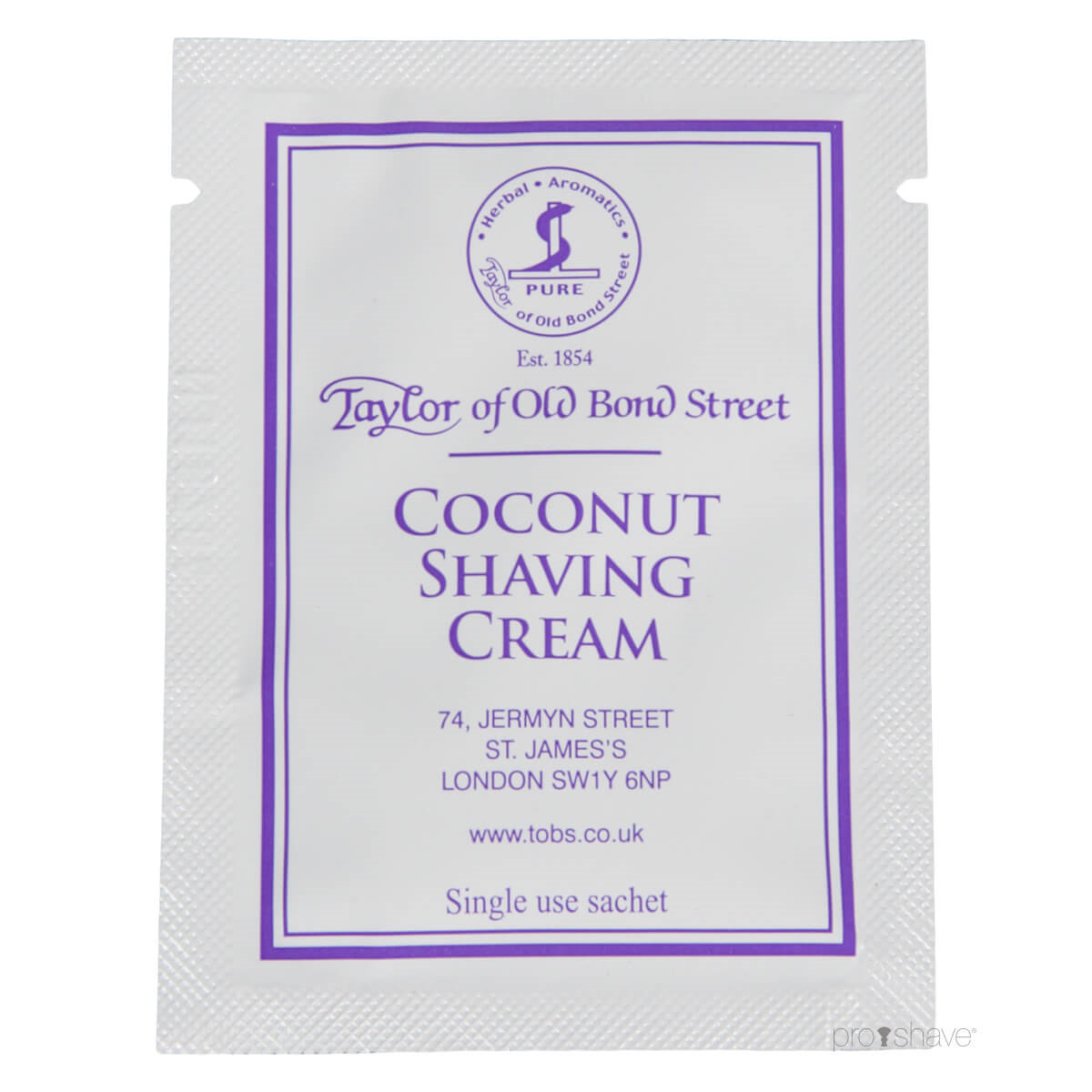 Taylor Of Old Bond Street Barbercreme, Kokos, 5 ml., SAMPLE